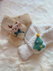 Christmas Limited Edition MIU Sauce Deer Lamb Velvet Warm Pet Scarf for Cats And Dogs Autumn Winter Universal Pet Accessories