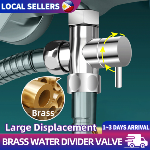 G1/2 Shower Head Diverter Valve Solid Brass Shower Arm Diverter Valve for Hand Held Showerhead and Fixed Spray Head 20mm Diameter 3-Way Universal Shower System Replacement Part