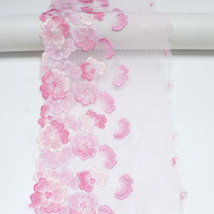 Mesh Tulle Embroidered Lace Underwear 1 Yard 18.5CM Wide For Fringes Trim Party Wedding Bra Dress Fabric Sewing Accessories