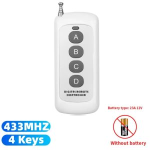 Kebidumei | 433Mhz Wireless RF Remote Control 1527 Learning Code Transmitter 2 4 6 8 Keys Long Range For Smart Home Garage Door Opener
