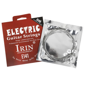 IRIN | IRIN E141 Electric Guitar Strings 1 Set 6 Strings 09‑46 Nickel‑Plated Steel Wound Silver Ball End Strings Instruments