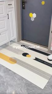 Karpet Lantai Aesthetic/Keset Kamar Tidur Anti Slip/Keset Kaki Tebal Premium Anti Slip/Alas Lantai Keset Kaki Dapur/Keset Lantai Kulit Premium