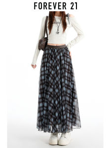 Forever21 | Retro Grid Organza A-line Skirt