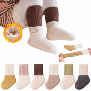 Ruizhijzg Ready Stock 0-3years Old Cotton Winter Warmth Baby Warm Socks Highly Elastic Boys Girls Kids Keep Warm Thickening Socks