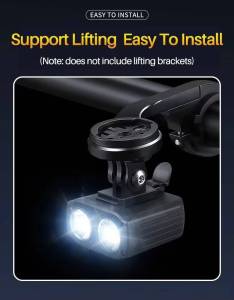 ESLNF Road Waterproof Bicycle Lumens MTB Lighting Equipment Headlights Riding Bike Lights Night Outdoor 550 ABS