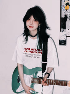 White American Style Shoulder Loose Long Sleeve Short Sleeve Womens T-shirt Summer New Design Pure Cotton Casual Top