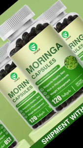 Moringa Leaves Capsules Vitamins For Skin Health Anti-Aging Weight Management Support Digestion Health