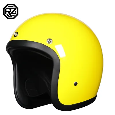 ORZ | Glass Fiber Reinforced Polyester Three Quarter Open Face Motorcycle Helmet Unisex All Seasons Retro Cruising Style