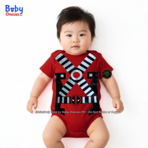 Deadpool Baby Onesie 0-12M | Newborn Superhero Costume for Halloween & Birthday | Cotton Bodysuit | Baby Onesies PH