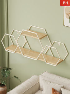 Hexagonal No-Drill Decorative Wall Shelf