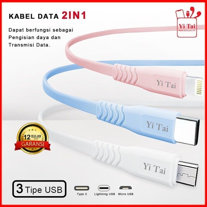YITAI Kabel Data Iphone Lightning Usb Gepeng Fast Charging