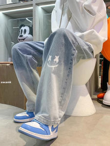 ZHUOCAN | Graffiti Vintage Washed Denim Pants