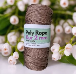 BENANG RAJUT POLY ROPE 2MM  200 GRAM