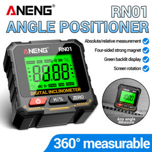ANENG | Digital Angle Gauge Magnetic Protractor Inclinometer Angle Finder Magnetic Angle Cube Level Box with Backlight ANENG RN01