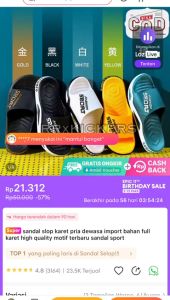 sandal slop karet pria dewasa import bahan full karet high quality motif terbaru sandal sport
