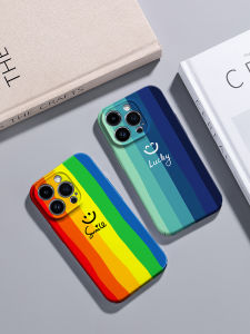 เคสโทรศัพท์รูปใบ้ยิ้มสีรุ้งแบบครอบเต็มจอ ดีไซน์เรียบง่าย สไตล์เรียบง่าย ป้องกันการตกหล่น สำหรับ Xiaomi Redmi K80 K70 K60 15 14 Ultra Note14 12 Turbo K40 pro Ten