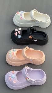 Dép mary jane nữ đế cao 5cm kèm 14 charm Pizza Mayto kiểu sandal quai hậu dễ thương hot trend Ulzzang Hàn Quốc CS-39