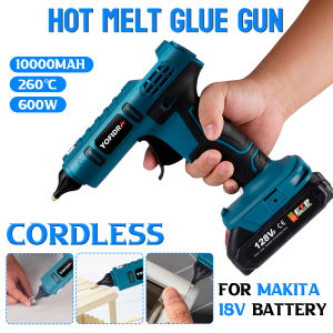 （free gift）Hot Melt Glue Gun With 11PCS Glue Stick For Makita DIY Tool Art Artware Seal Craft Repair 11mm Stick Electric Heating 7500mAh Hot Melt Welding Hot Air Machnie