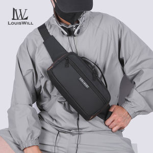 LouisWill กระเป๋าคาดอกพาดลำตัวแฟชั่นสำหรับกระเป๋าคาดหน้าอกผู้ชายกระเป๋าอเนกประสงค์กระเป๋าออกกำลังกายขนาดเล็กกระเป๋าคาดเอวสำหรับผู้หญิงกระเป๋าเข็มขัดสำหรับทุกเพศพร้อมกับสายปรับได้