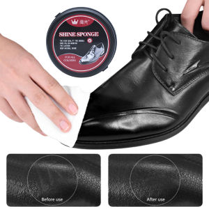 Amoki 39g Double-sided Sponge Leather Shoe Polish Brush Tool Colorless Shoes Wax for All Color Shoes