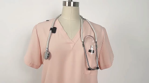 【S-XXL🇵🇭MALINA READY STOCK】New Fashion Women Men Scrub Suit Set with cargo pants Doctor Nurse Uniform Elastic Wrinkle Resistant Breathable [short sleeved V-neck top+jogging pants]