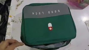 DM First Aid Bag Case Portable Travel Toiletry Bags Makeup Pouch Handbag Organizer for Men and Women with Zipper for Traveling Business Trip Home Tidy