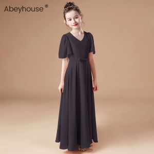 Childrens Classy Costume for Piano Performance Girl Violin Playing Princess Dress Kids Orchestra Host Evening Dress