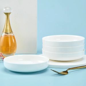 White Creative Design Deep Ceramic Plate for Steaming Eggs