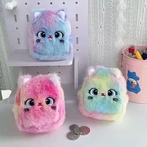 Dompet Koin Gantungan Kunci Bulu Fluffy Kucing Pouch MCOB4131