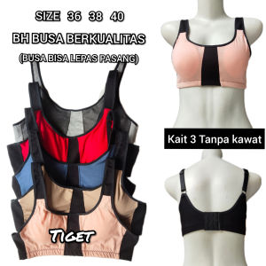 1 PCS Berkualitas BH Sport Busa Bisa Lepas Pasang Bhs Wanita Cewek Remaja Dewasa Kurus Tanpa Kawat Busa Tipis SIZE 36 38 40 Murah Lembut