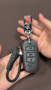 For Perodua Myvi 2022 - 2024 / Alza / Myvi Baharu / Axia 2023 - 2024 / Ativa Remote Key Leather Case Cover Keychain Accessories