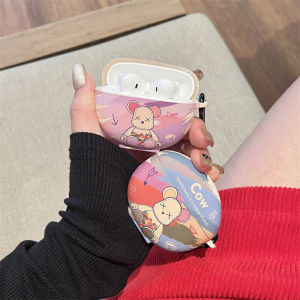 Creative Cartoon Bear Protective Case Silicone Cover for Honor Earbuds X8 Digital Accessories Soft Shell Apple Compatible