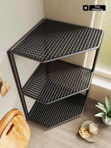 evesigar | Multi-functional Kitchen Corner Shelf Multi-level Storage and Drainage Rack