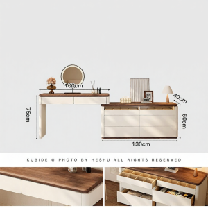 KUBIDE | Vintage High-end Extensible Vanity 3 Drawer
