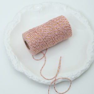 ริบบิ้น DIY สำหรับตกแต่งดอกไม้ ริบบิ้นทองสองสี วัสดุเชือกผ้าฝ้าย กล่องของขวัญ วัสดุผูกมัด DIY งานฝีมือ งานประดิษฐ์ดอกไม้