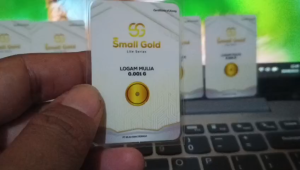 Emas MINI Gold asli small gold logam mulia 0001 gram anti karat anti luntur Investasi