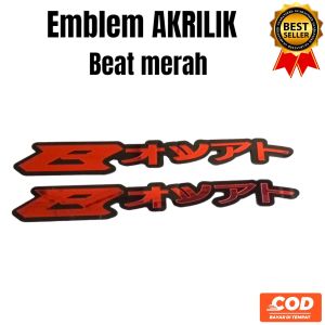 emblem BEAT jepang timbul bahan akrilik