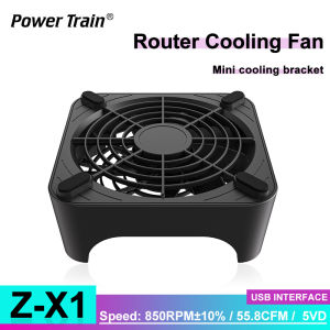 Power Train Z-X1 Router Cooling Bracket Mini Host Computer Cooling Fan Base WIFI Heat Sink Stand Desktop Mini Computer Stand