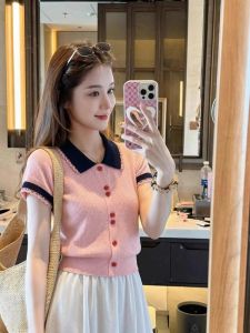 CHOEFULYN | Color-block Lace Collar Sleeveless T-shirt