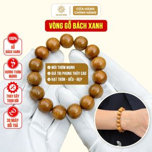 Vòng tay tròn đơn gỗ bách xanh Sơn Mộc Hương thơm dịu nhẹ đeo tay nam nữ mang ý nghĩa phong thủy may mắn tài lộc
