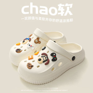 Cute Dog Themed Womens Flip Flops Summer Anti-Slip Odor Resistant Beach Walking Thick Bottom Home Slippers Outdoor Wear