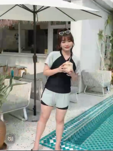 🌴60-90KG🌴ชุดว่ายน้ําสาวอวบ ทูพีช ชุดว่ายน้ําผู้หญิง ขนาดใหญ่ เป็นยางยืด ใส่เที่ยวทะเลหรืออยู่บ้านชิลๆ