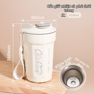 MONGDIO | Cốc Pha Lê Cách Nhiệt 316 Thép Không Gỉ Di Động