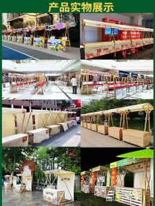 Foldable Promotional Stall Display Stand Mobile Flower Cart Disposable Wood Material Customizable from Zhejiang Province