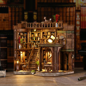 Book house assembly architecture book models ornaments miniature kits DIY handmade toy sets bedroom and room decorations