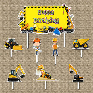 Cake Topper excavator beko happy birthday