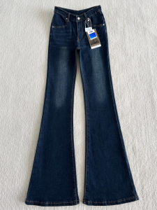 Low Waist Stretchy Slimming V Waist Bell Bottom Jeans Womens Casual Style Denim Pants Micro Flared Daily Wear Autumn Winter