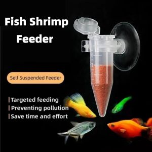 2pcs Aquarium Feeder Funnel Cup Brine Shrimp Egg Fish Food Automatic Fish Feeder with Suction Cup Fish Tank Accessories