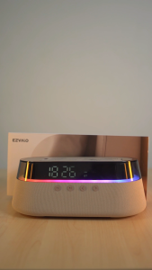 EZVALO EzChrono Pro Radio Alarm Clock with Wireless Charging Speaker