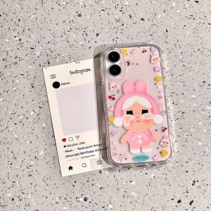 เคสโทรศัพท์ซิลิโคนสีชมพูน่ารักสำหรับ iPhone 15 Apple 16 pro Max 14 pro 13 Cartoon 12 รุ่นใหม่ 11 สำหรับเด็กผู้หญิง
